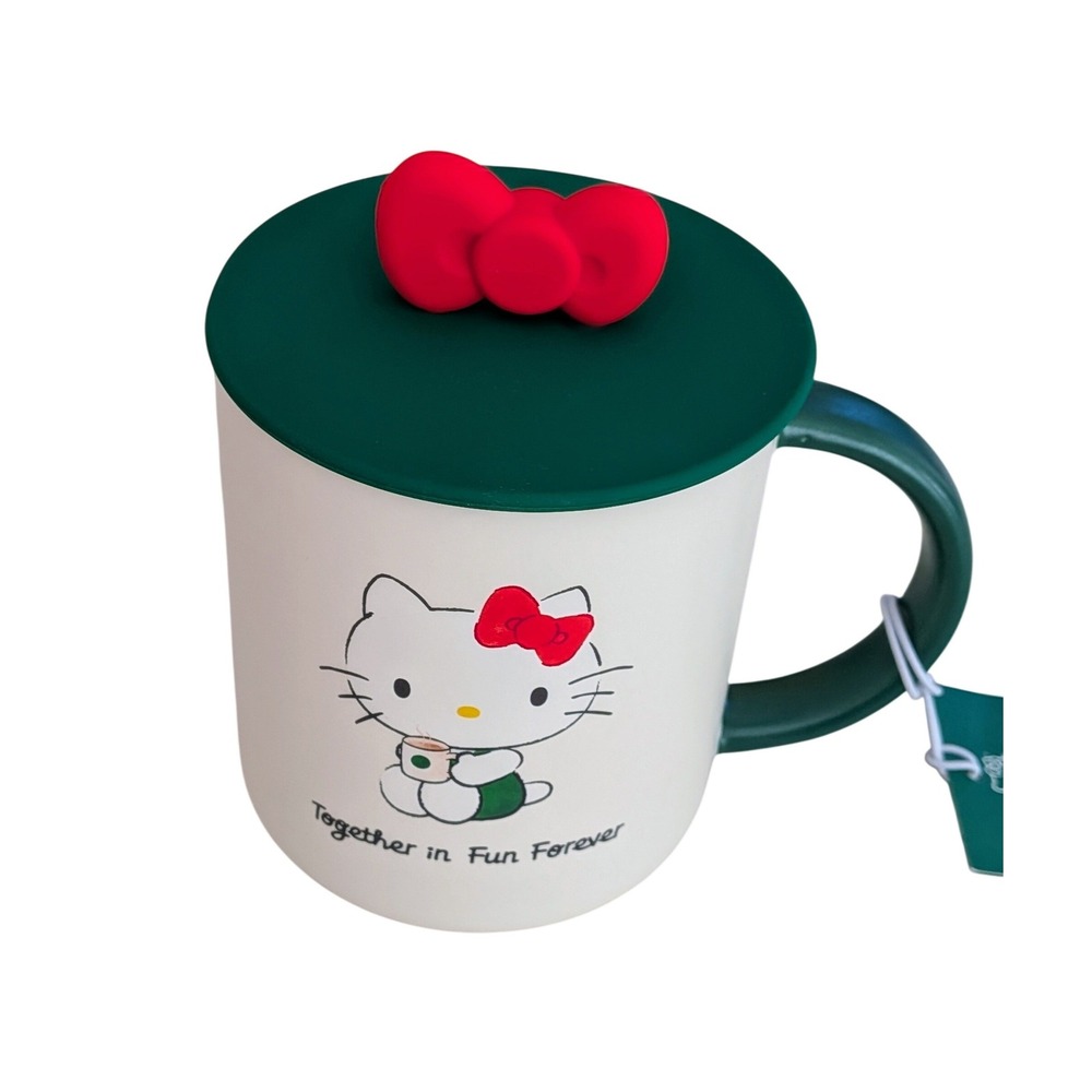 Starbucks 2024 Limited Edition Hello Kitty Mug 16oz Ceramic Red Bow‎ NIB